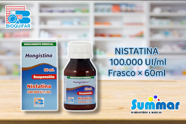 Hongistina 100.000 UI/ml Frasco x 60ml (Nistatina) BIOQUIFAR