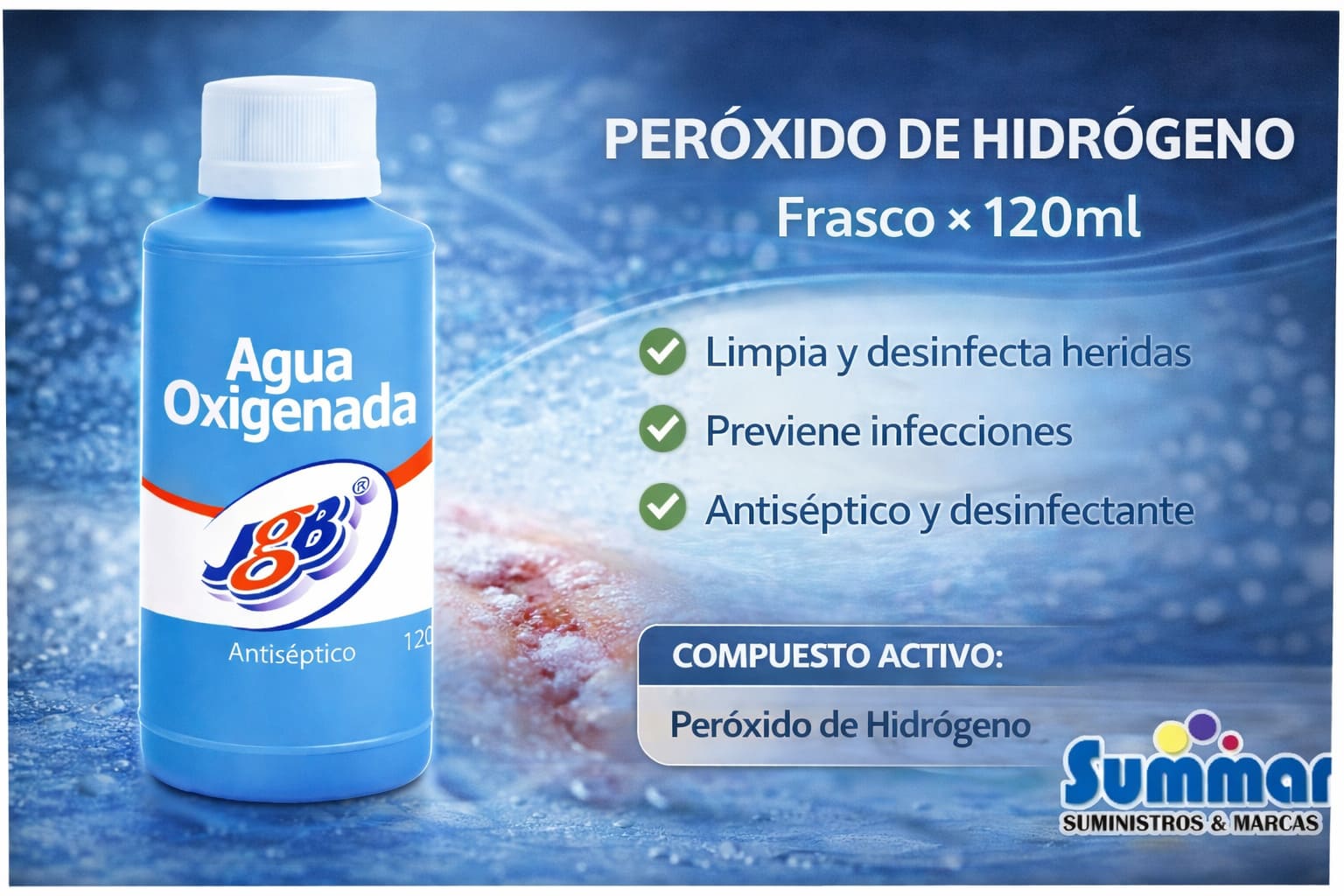 Agua Oxigenada Frasco x 120ml JGB