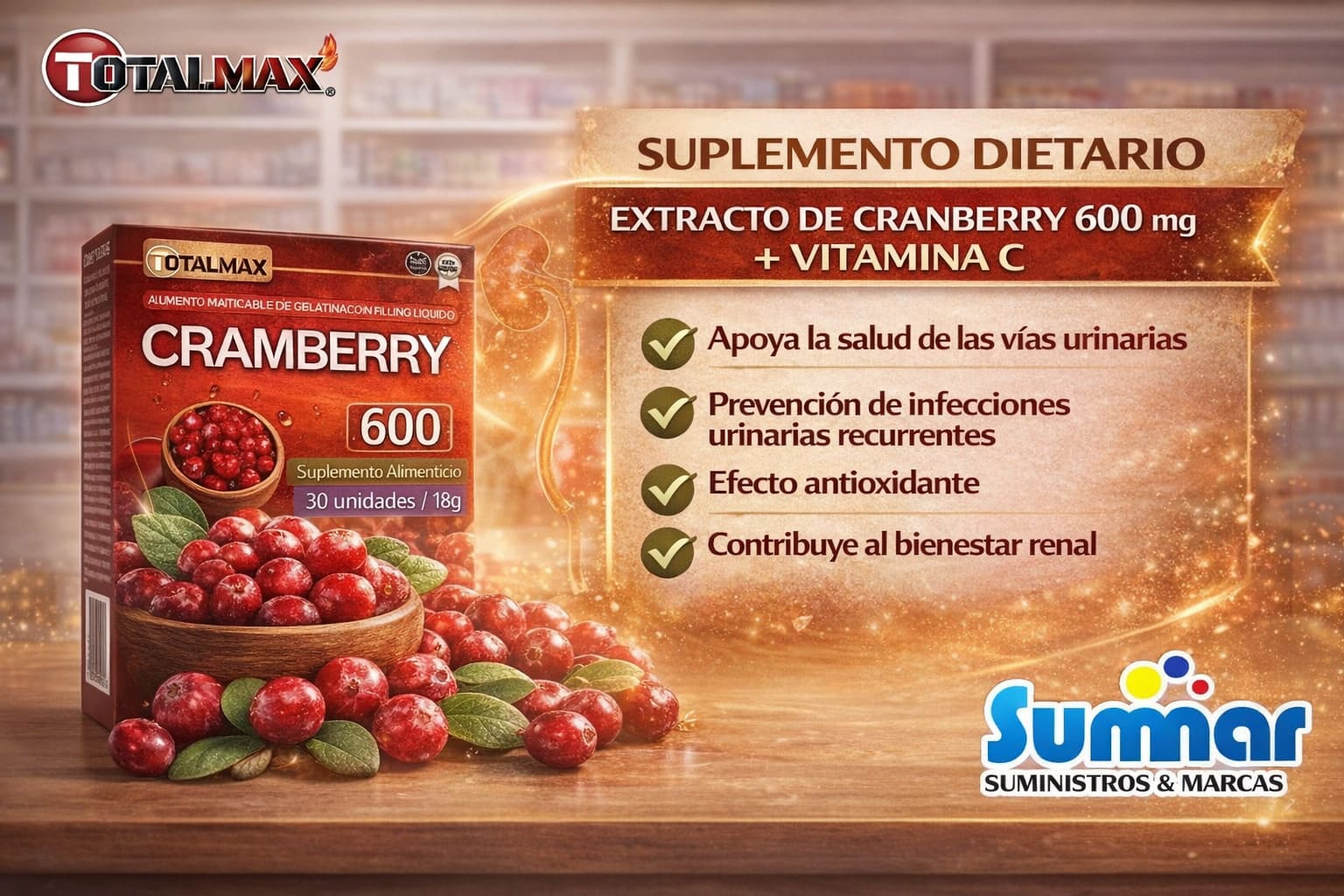 Cramberry 600 Caja x 30 Softgel TOTALMAX