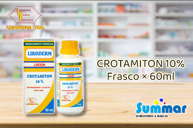 Liroderm Loción 10% Frasco x 60ml (Crotamitón) LABQUIFAR