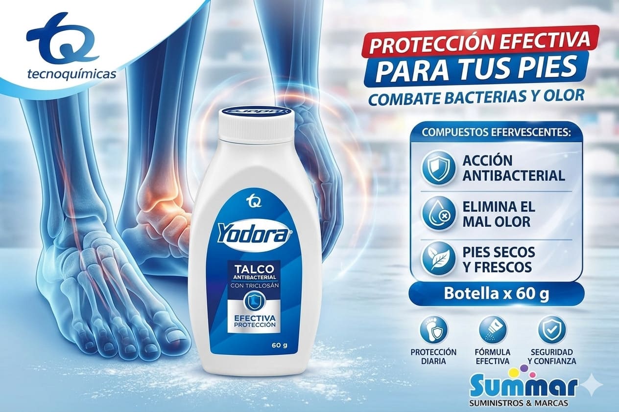 Talco Antibacterial Yodora Tarro x 60g (Triclosán) TQ