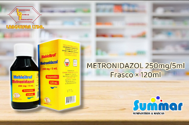 Mebicitrof 250mg/5ml Frasco x 120ml (Metronidazol) LABQUIFAR