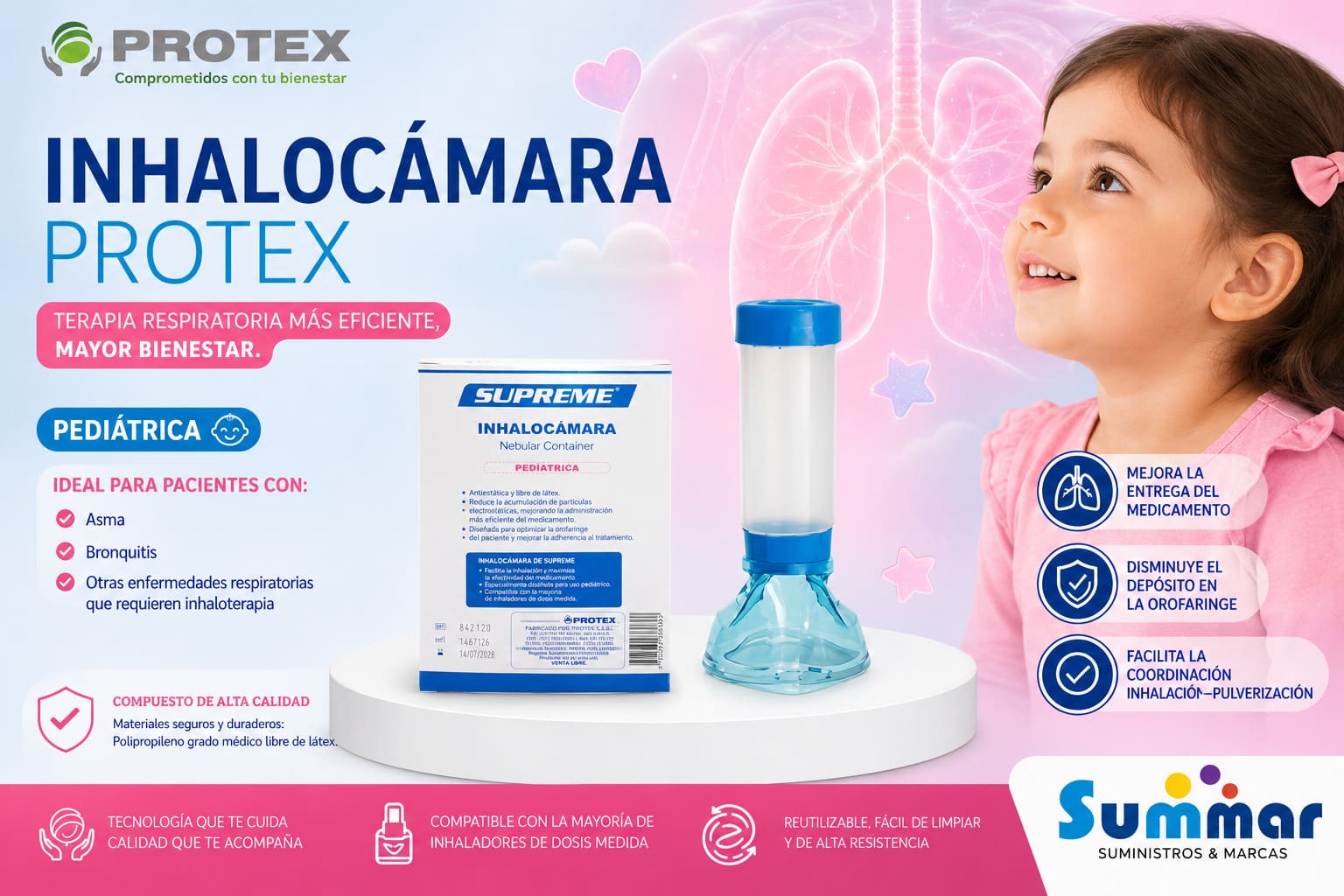 Inhalocámara Pediátrica PROTEX 