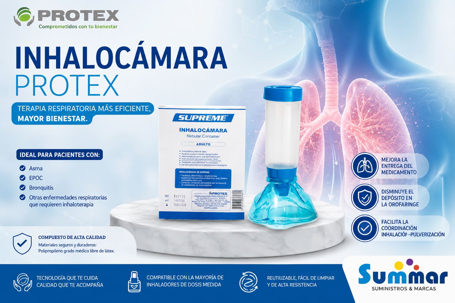 Inhalocámara Adulto PROTEX 