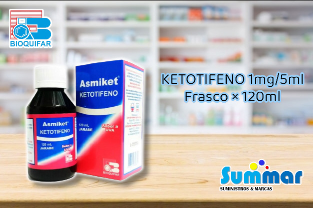 Asmiket 1mg Jarabe x 120ml (Ketotifeno) BIOQUIFAR