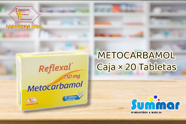 Reflexal 750mg Caja x 20 Tabletas (Metocarbamol) LABQUIFAR