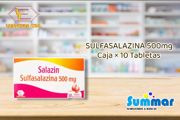 Salazin 500mg Caja x 10 Tabletas (Sulfasalazina) LABQUIFAR