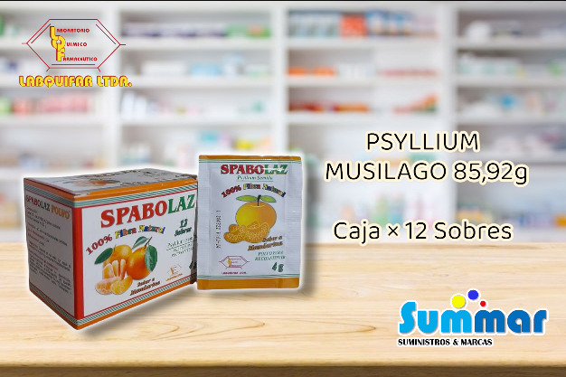 Spabolaz Caja x 12 Sobres x 4g (Psyllium Musilago) LABQUIFAR