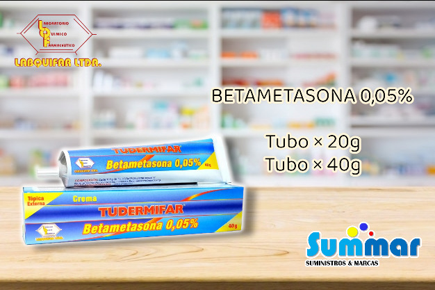 Tudermifar 0,05% Crema Tópica Tubo x 20g (Betametasona) LABQUIFAR