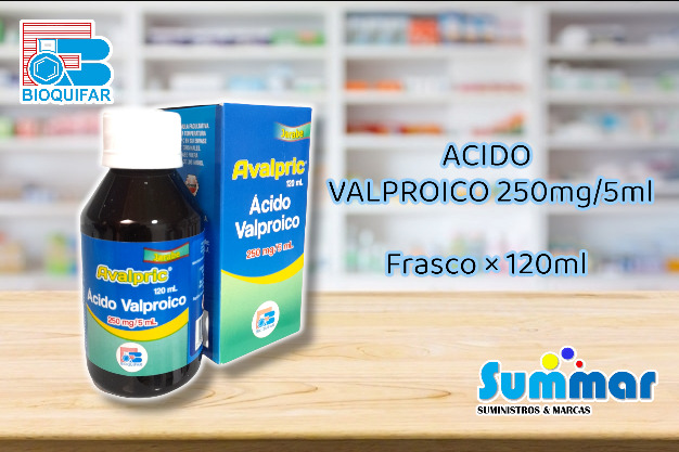 Avalpric 250mg/5ml Frasco x 120ml (Acido Valproico) BIOQUIFAR