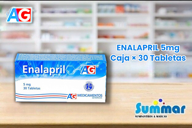 Enalapril 5mg Caja x 30 Tabletas AG