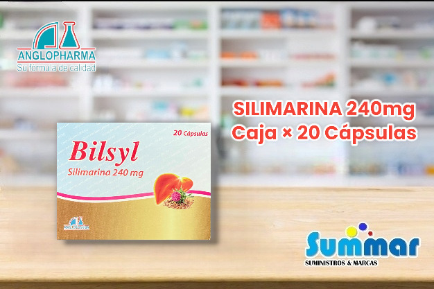 Bilsyl 240mg Caja x 20 Capsulas (Silimarina) ANGLOPHARMA