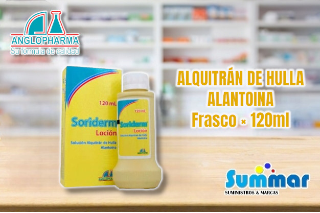 Soriderm Loción Frasco x 120ml (Alquitran de Hulla Alantoina) ANGLOPHARMA