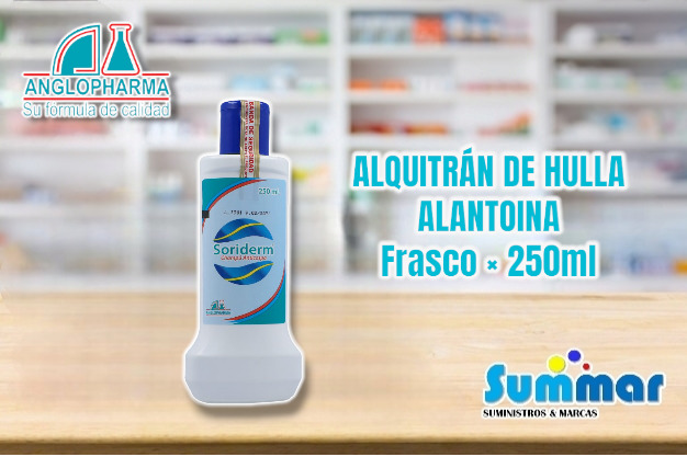 Soriderm Champú Anticaspa Frasco x 250ml (Alquitrán de Hulla Alantoína) ANGLOPHARMA