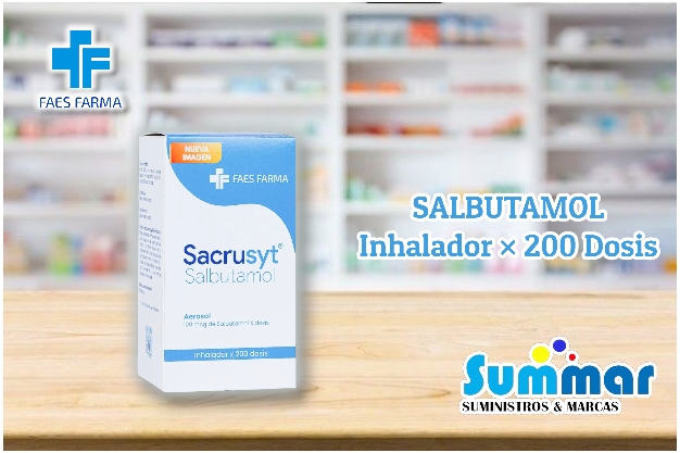 Sacrusyt Salbutamol Inhalador 100mcg x 200 dosis BCN MEDICAL