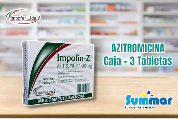 Impofin-Z 500mg Caja x 3 Tabletas (Azitromicina) IMPOFAR