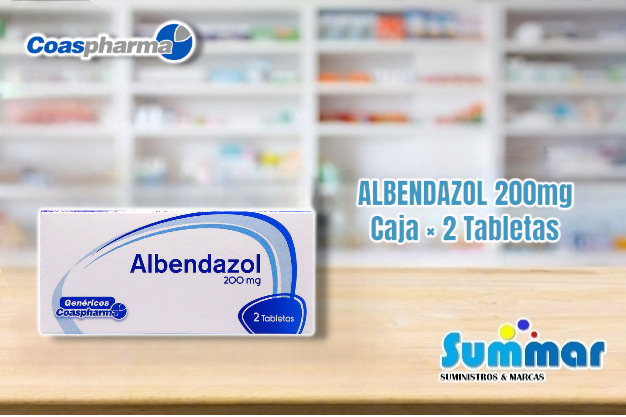 Albendazol 200mg Caja x 2 Tabletas COASPHARMA