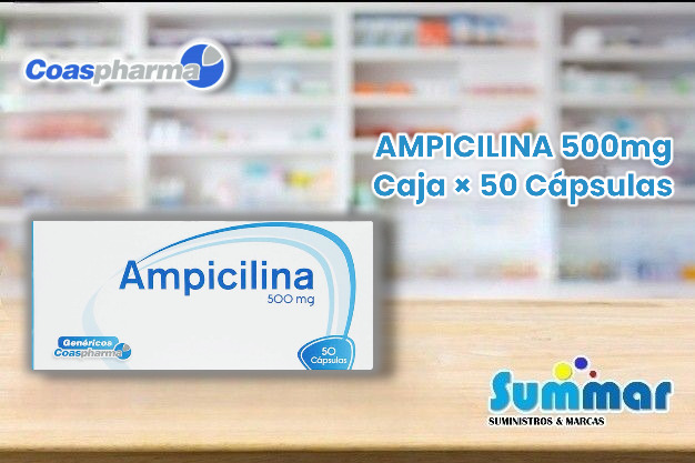 Ampicilina 500mg Caja x 50 Cápsulas COASPHARMA