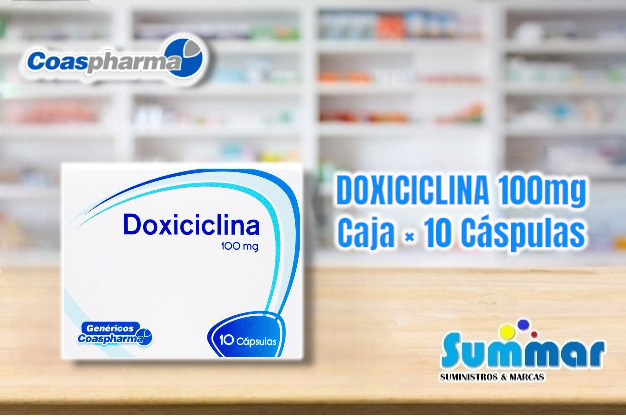 Doxiciclina 100mg Caja x 10 Cápsulas COASPHARMA