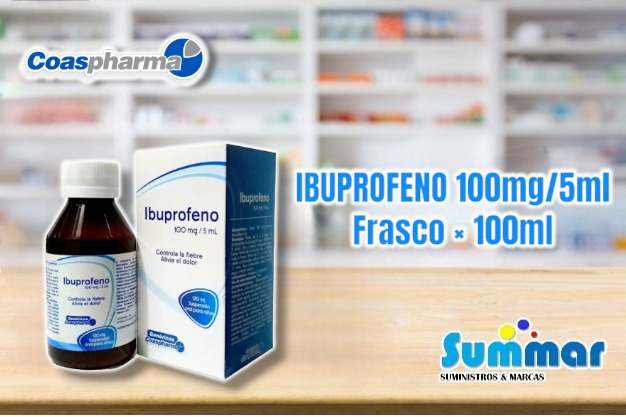 Ibuprofeno 100mg/5ml Frasco x 120ml COASPHARMA