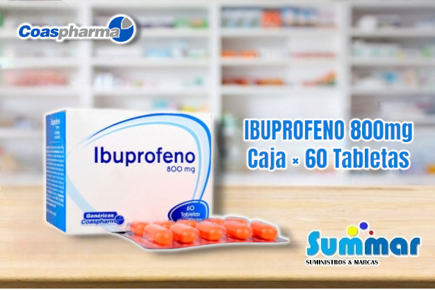 Ibuprofeno 800mg Caja x 60 Tabletas COASPHARMA