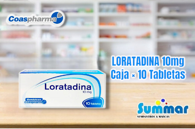 Loratadina 10mg Caja x 10 Tabletas COASPHARMA