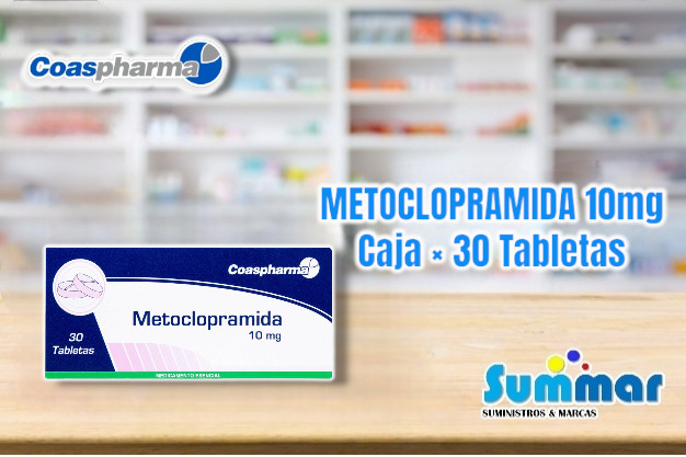 Metoclopramida 10mg Caja x30 Tabletas COASPHARMA