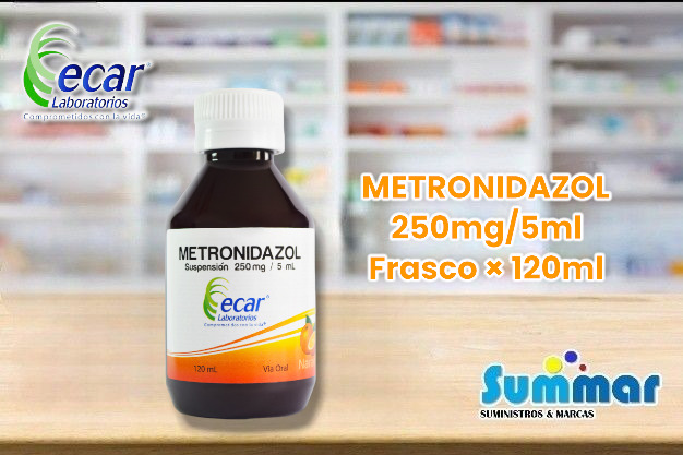 Metronidazol 250mg75ml Frasco x 120ml ECAR