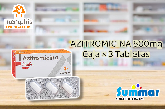 Azitromicina Caja x 3 Tabletas MEMPHIS