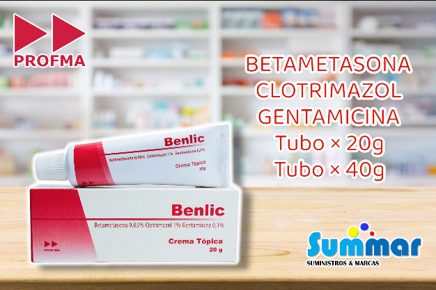 Benlic Crema Tópica Tubo × 40g (Betametasona Clotrimazol Gentamicina) PROFMA