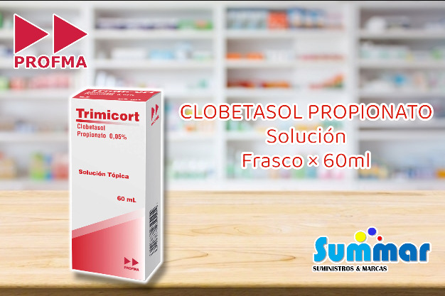 Trimicort Solución 0.05% Frasco x 60ml (Clobetasol Propionato) PROFMA