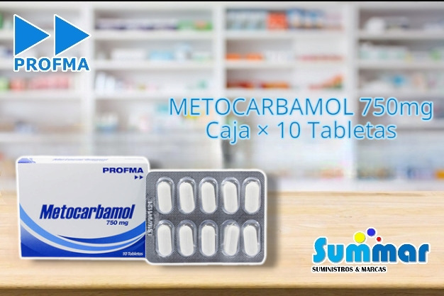 Metocarbamol 750mg Caja x 10 Tabletas PROFMA