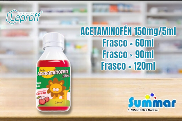 Acetaminofén 150mg/5ml Jarabe × 120ml LAPROFF