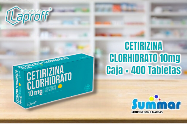 Cetirizina 10mg Caja x 400 Tabletas LAPROFF