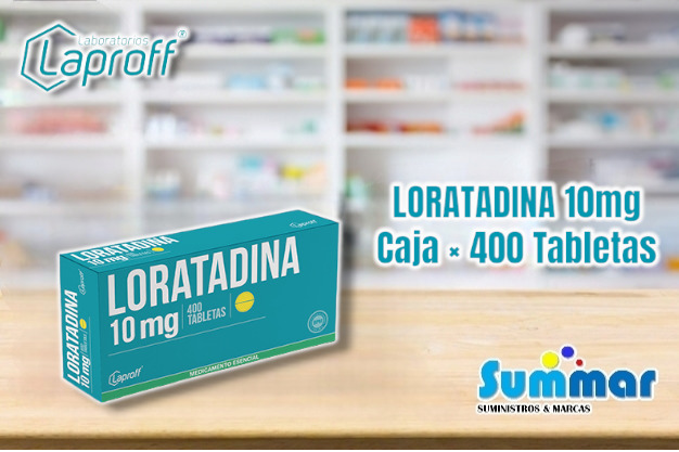 Loratadina 10mg Caja x 400 Tabletas LAPROFF