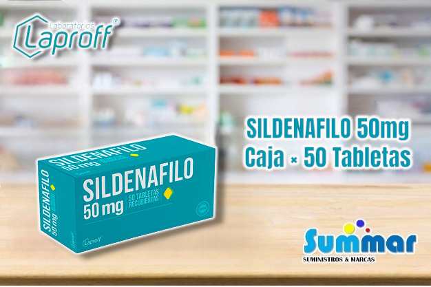 Sildenafilo 50mg Caja x 50 Tabletas LAPROFF