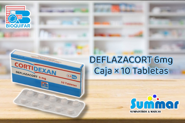 Cortidexan 6mg Caja x 10 Tabletas (Deflazacor) BIOQUIFAR