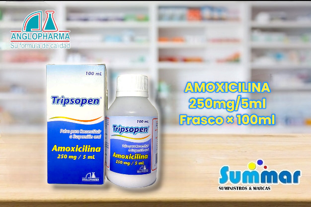 Tripsopen 250mg/5ml Frasco x 100ml (Amoxicilina) ANGLOPHARMA