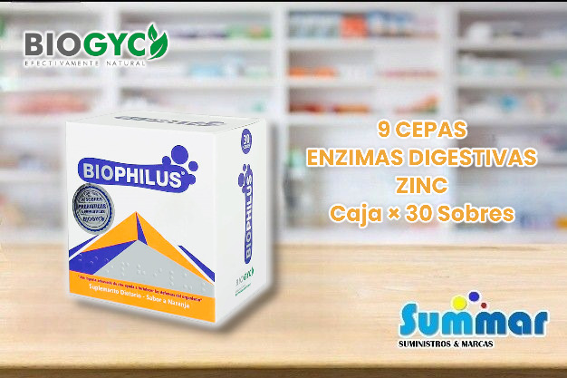 Biophilus Sabor a Naranja Caja x 30 Sobres BIOGYC