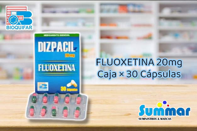 Dizpacil 20mg Caja x 30 Cápsulas (Fluoxetina) BIOQUIFAR