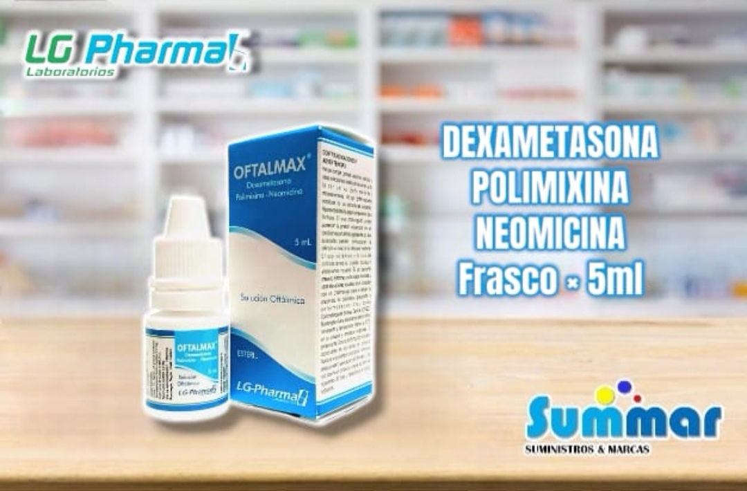 Oftalmax Solución Oftálmica Frasco x 5ml (Dexametasona Neomicina Polimicina) LG-PHARMA