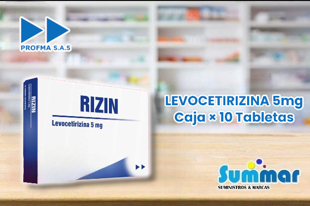 Rizin 5mg Caja x 10 Tabletas (Levocetirizina) PROFMA