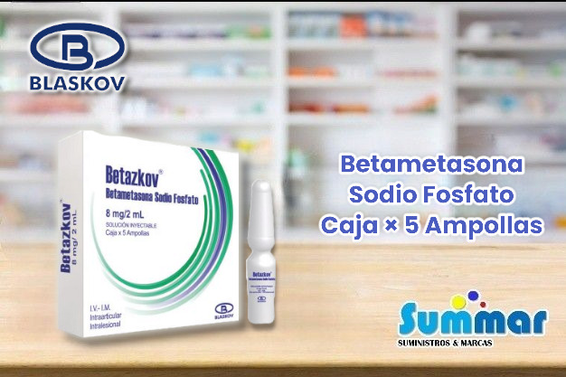 Betazkov 8mg/2ml Caja x 5Ampollas (Betametasona) BLASKOV