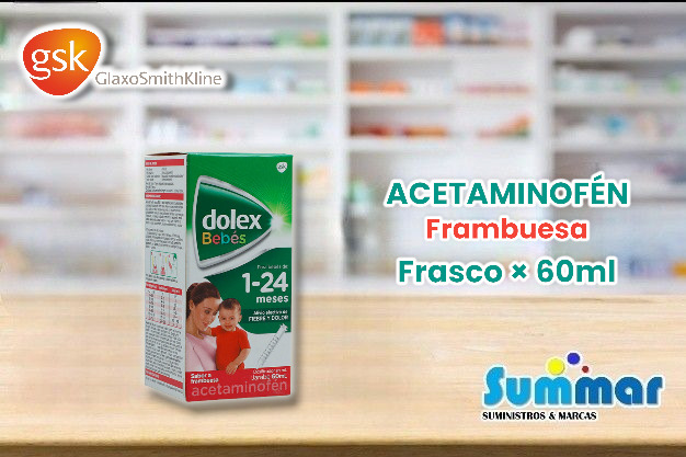 Dolex Bebés 1-24 Meses Frasco x 60ml (Acetaminofén) GSK