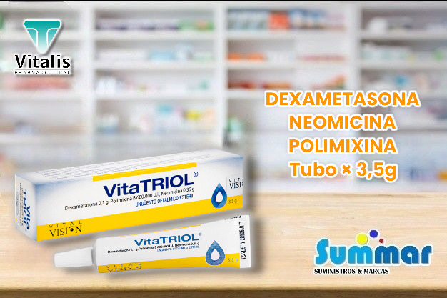 Vitatriol Ungüento Oftálmica Tubo x 3,5g (Dexametasona Polimixina Neomicina) VITALIS