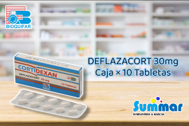 Cortidexan 30mg Caja x 10 Tabletas (Deflazacor) BIOQUIFAR