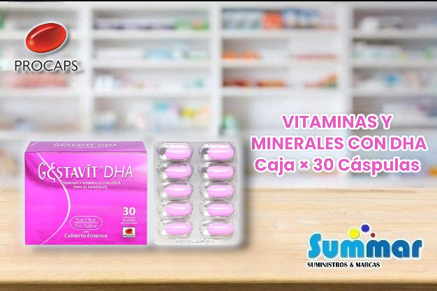 Gestavit DHA Caja x 30 Cápsulas (Vitaminas y Minerales con DHA) PROCAPS