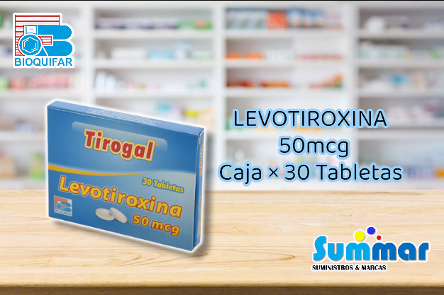 Tirogal 50mcg Caja x 30 Tabletas (Levotiroxina) BIOQUIFAR