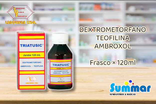 Triatusic Frasco x 120ml (Dextrometorfano Ambroxol Teofilona) LABQUIFAR