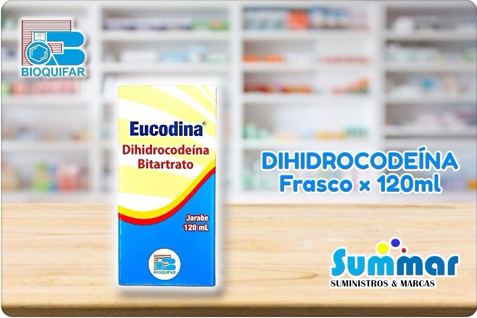 Eucodina Frasco x 120ml (Dihidrocodeína Bitartrato) BIOQUIFAR